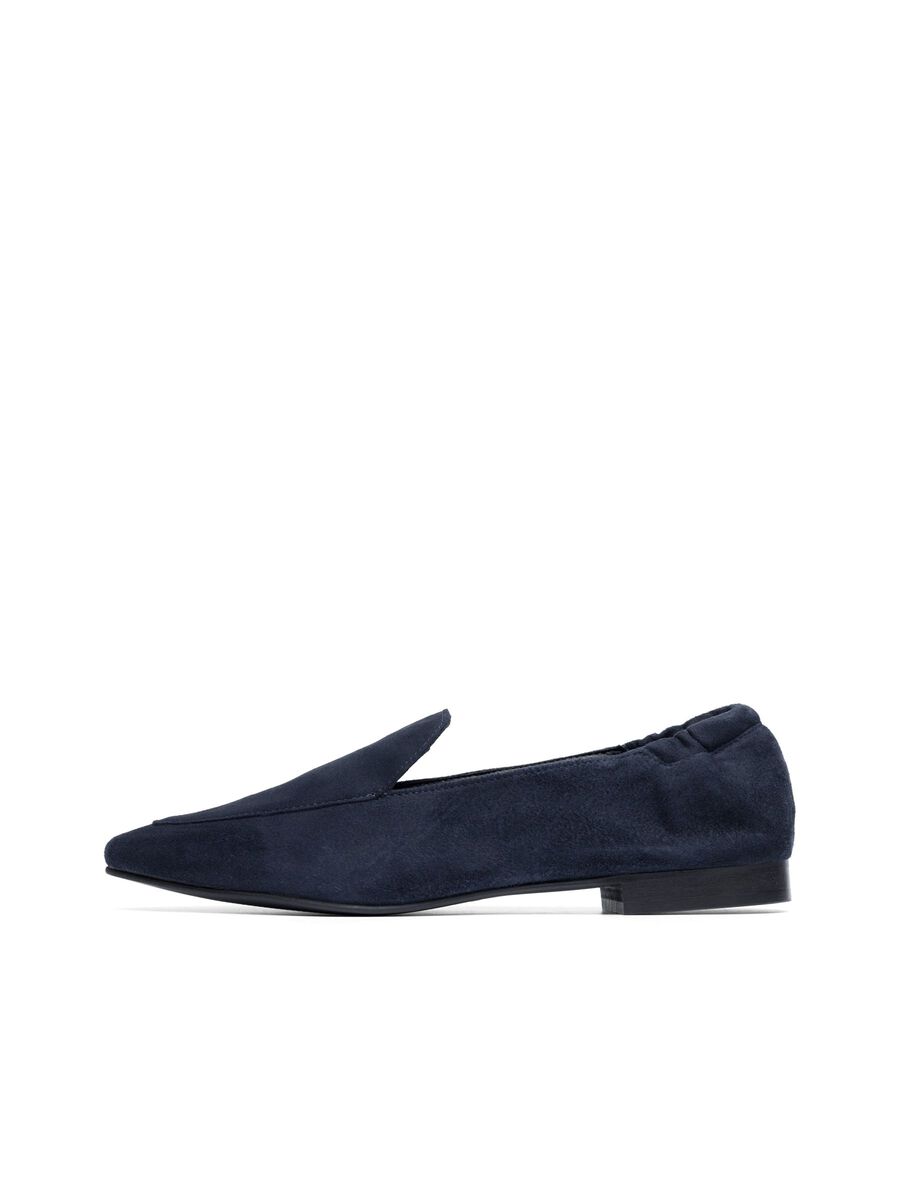 Bianco MOCASSINI IN PELLE SCAMOSCIATA, Navy, highres - 11250708_Navy_001.jpg