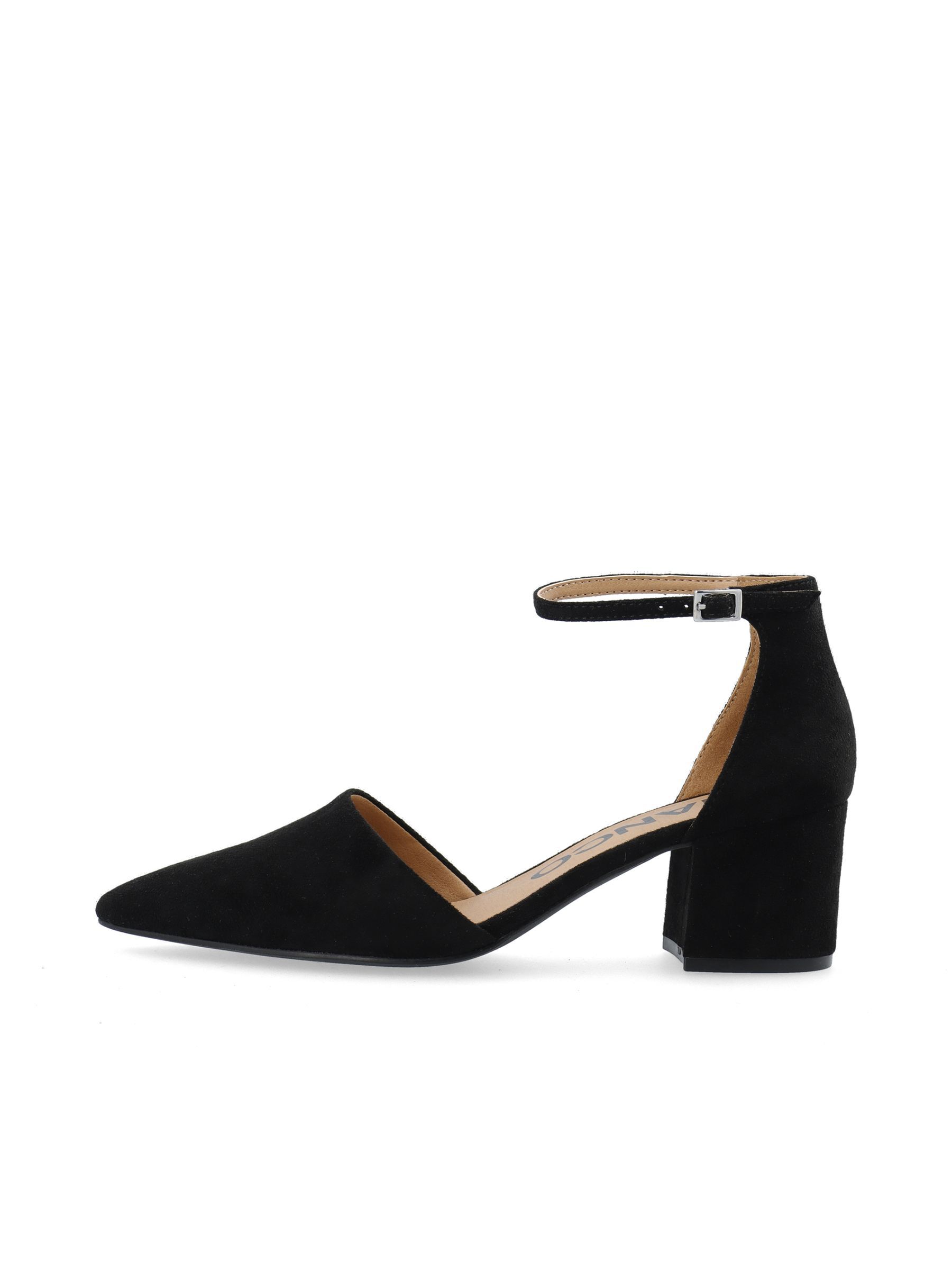 Black mid height heels online