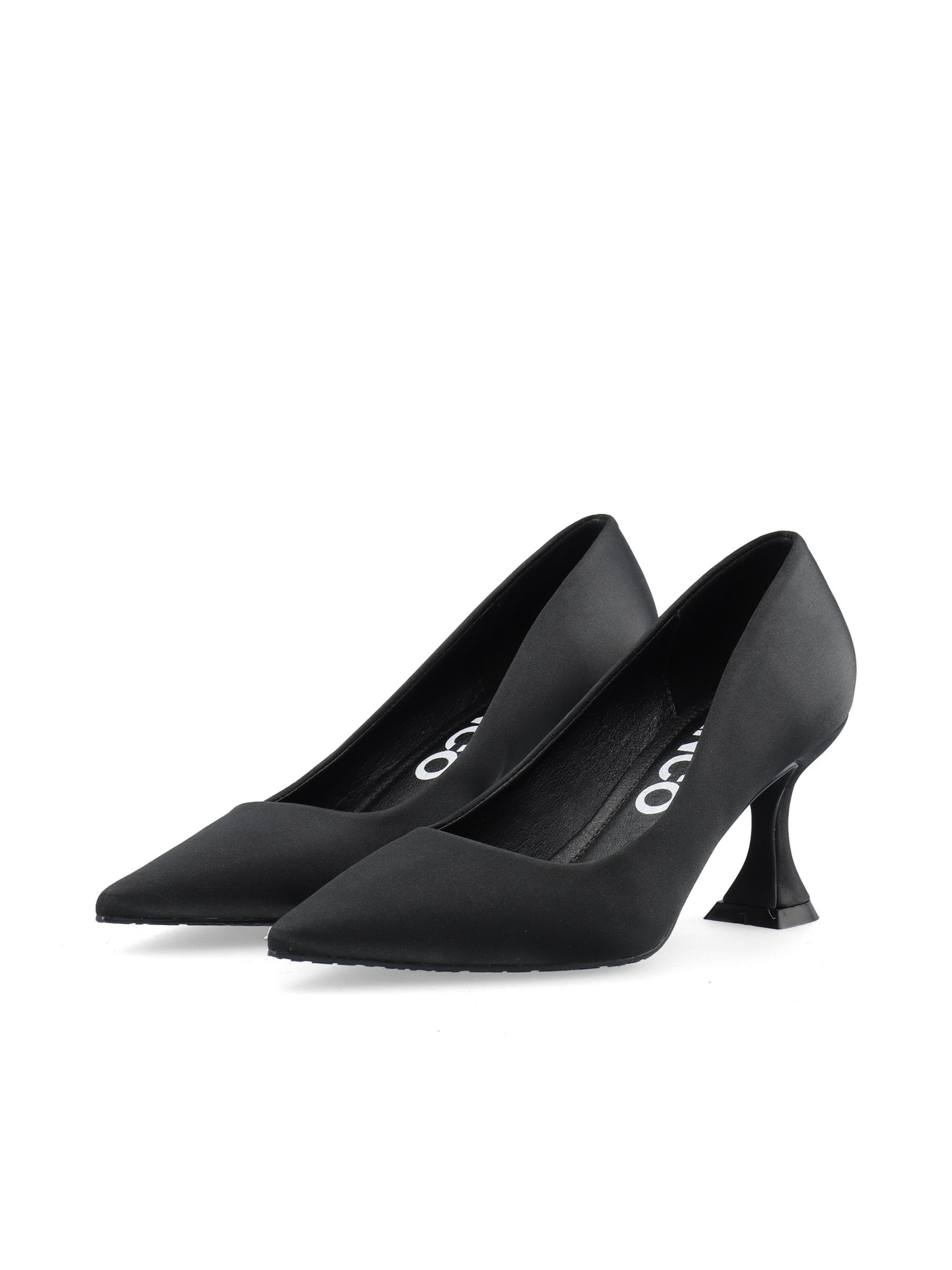 Black and white striped shoes heels sales