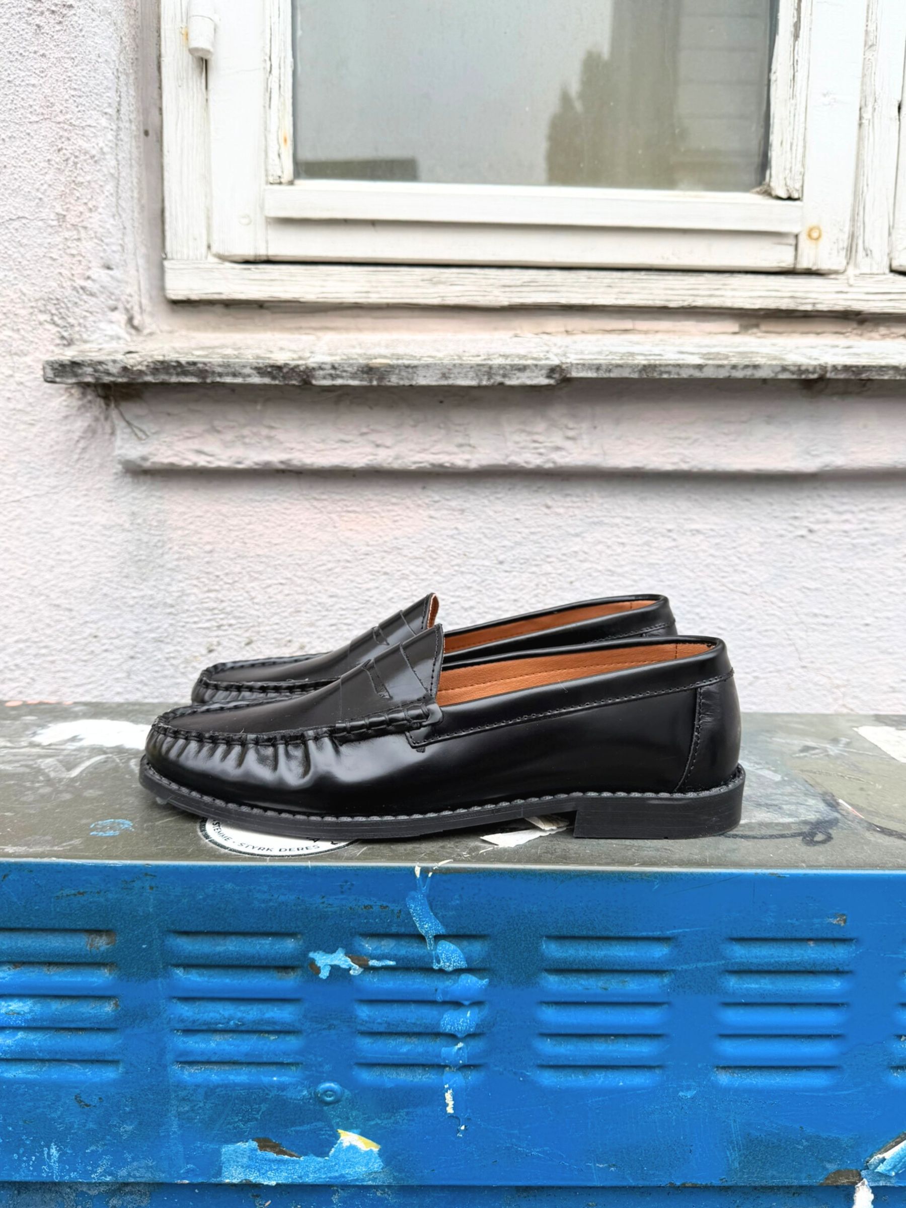 MANO BLANCO ブラック フラットシューズ 36 Biapop penny loafers | Bianco