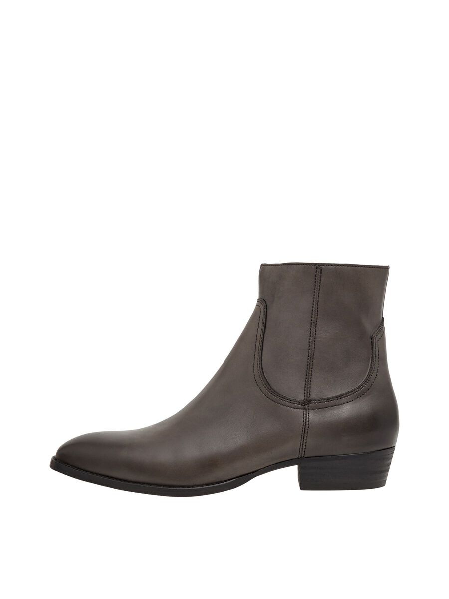 Carousel image - BIABECK LEATHER BOOTS, LightGrey | 1