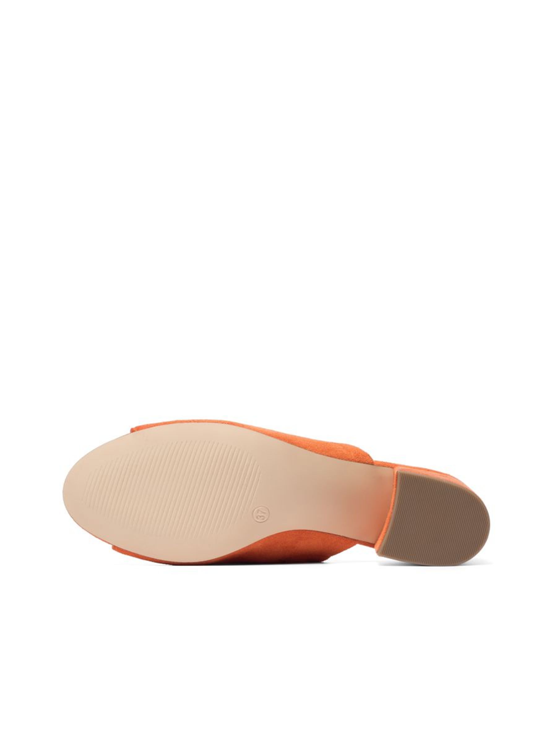Orange mule shoes clearance