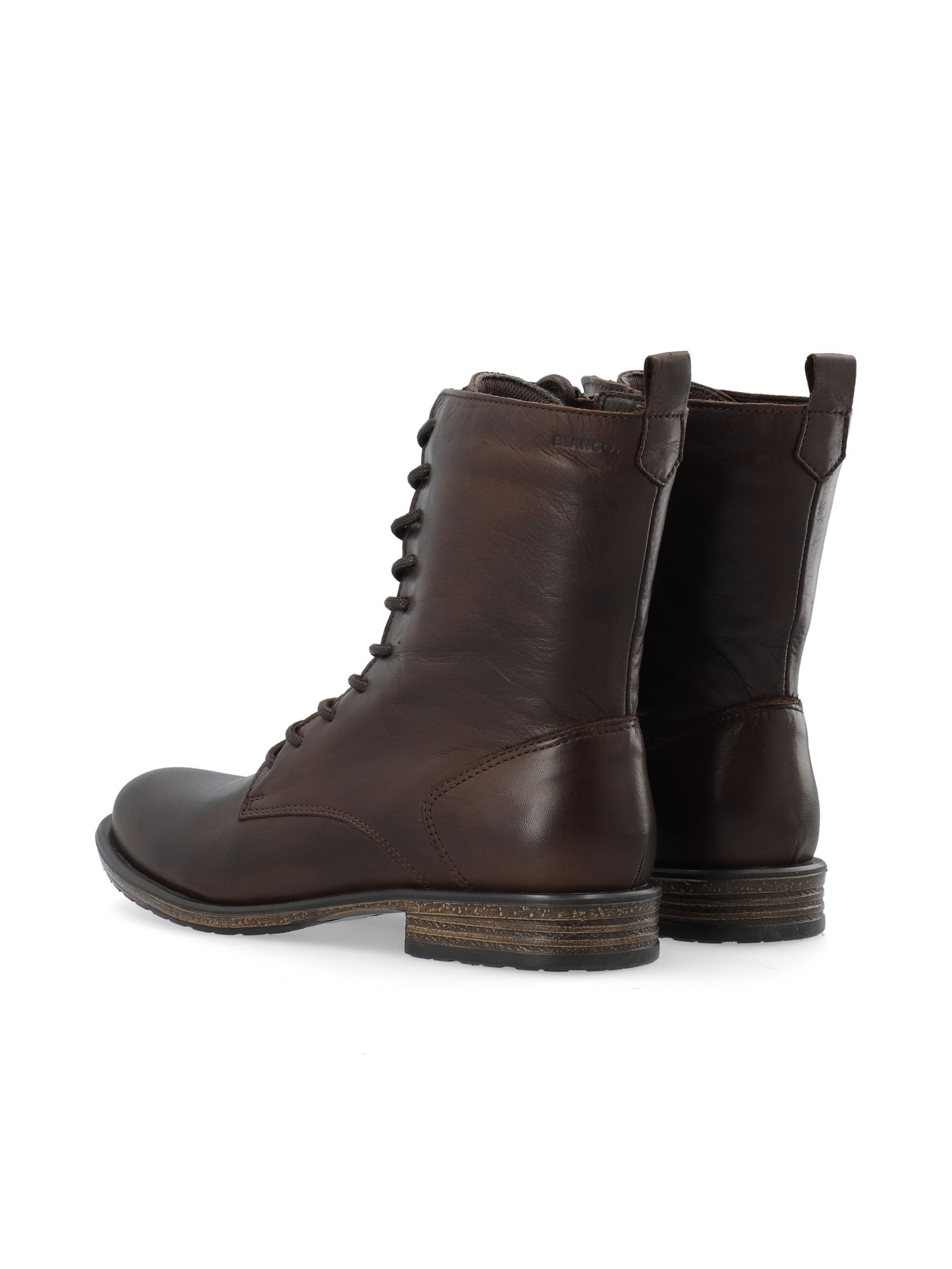 Brown BIADANELLE LACE UP BOOTS Bianco