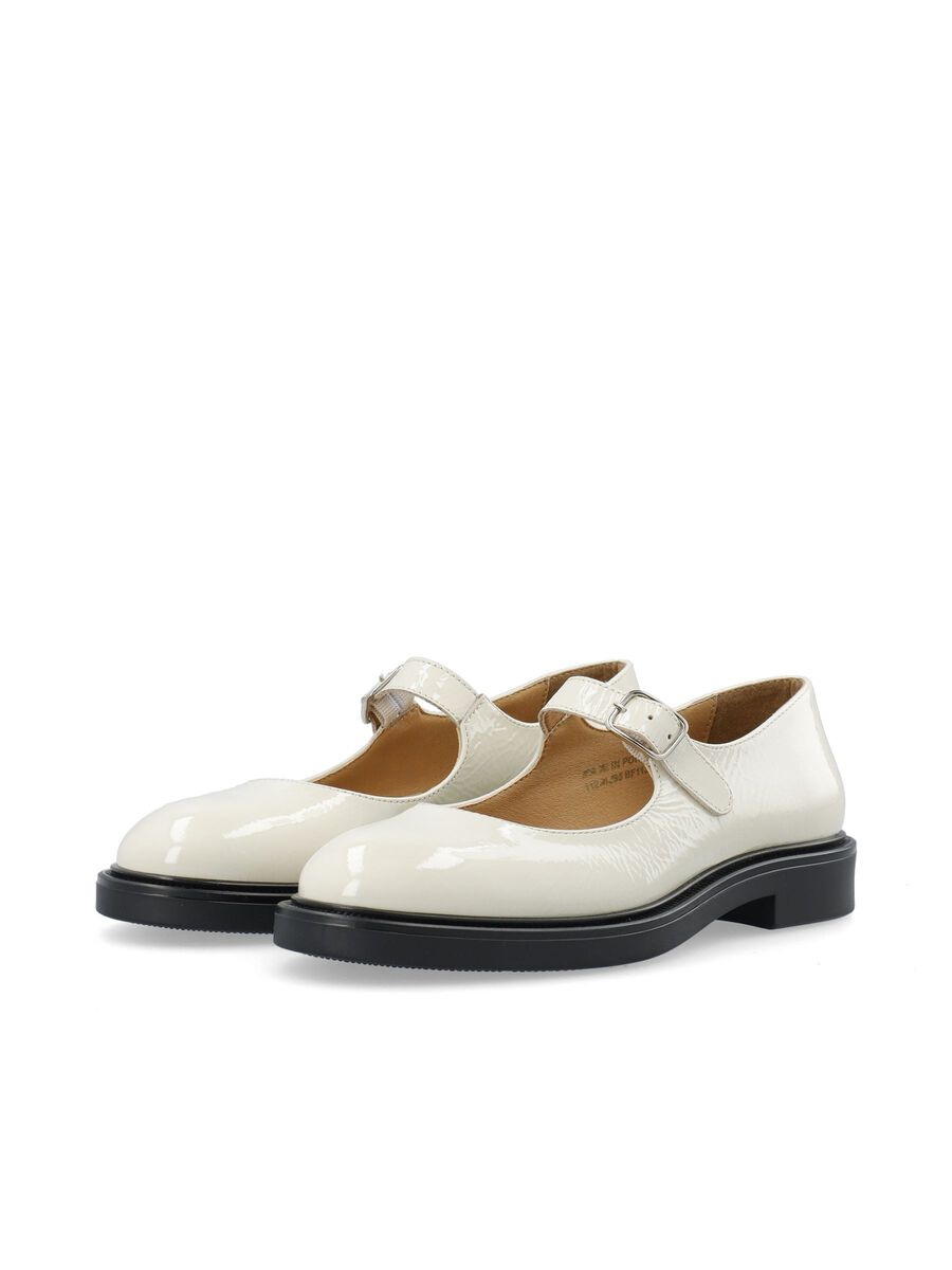 Ballerines Cuir Vintage MOD8 – Amandier – Blanches – Taille 28 – Fille – Neuves