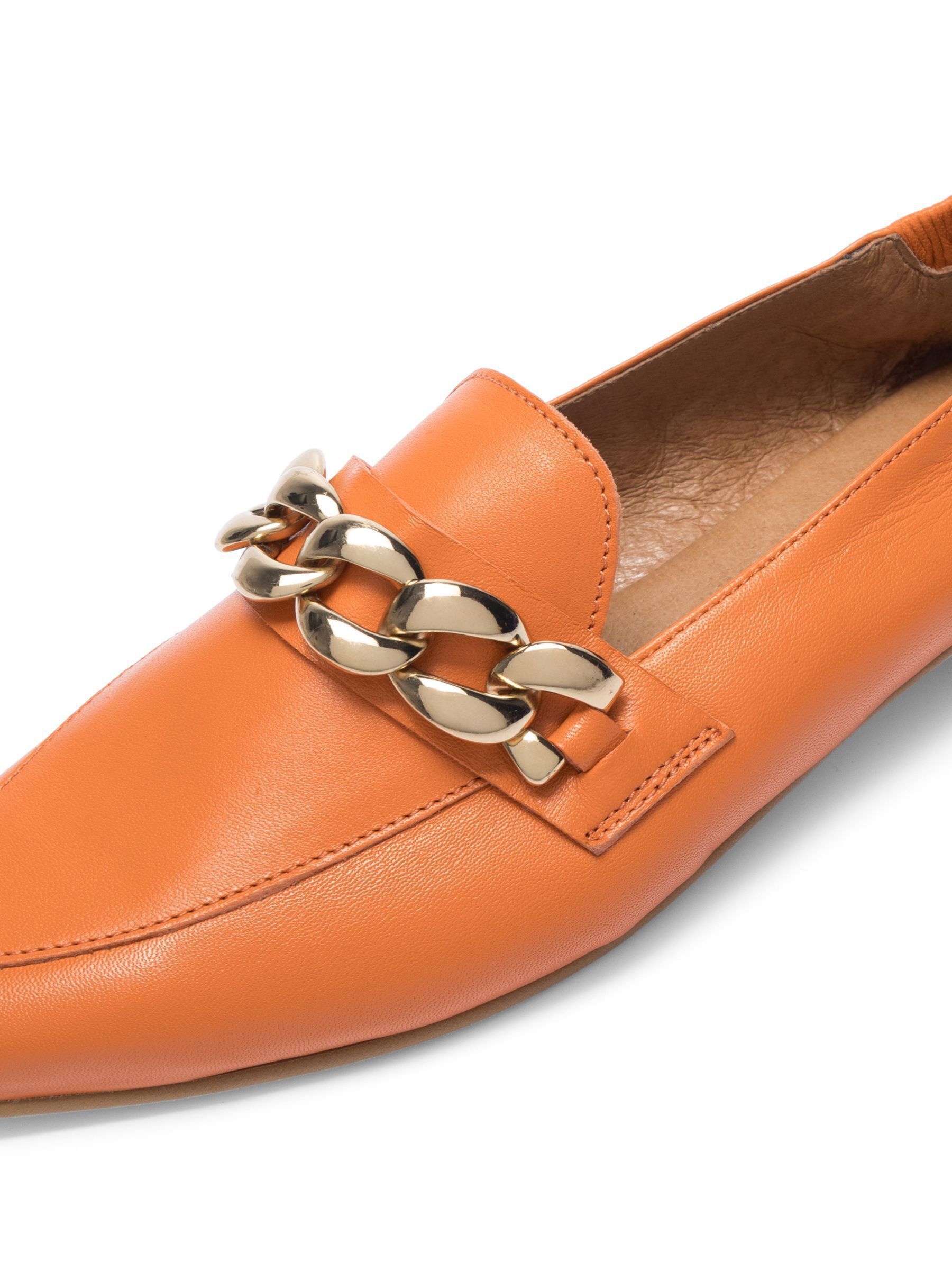 Orange BIATRACEY LEATHER LOAFERS Bianco