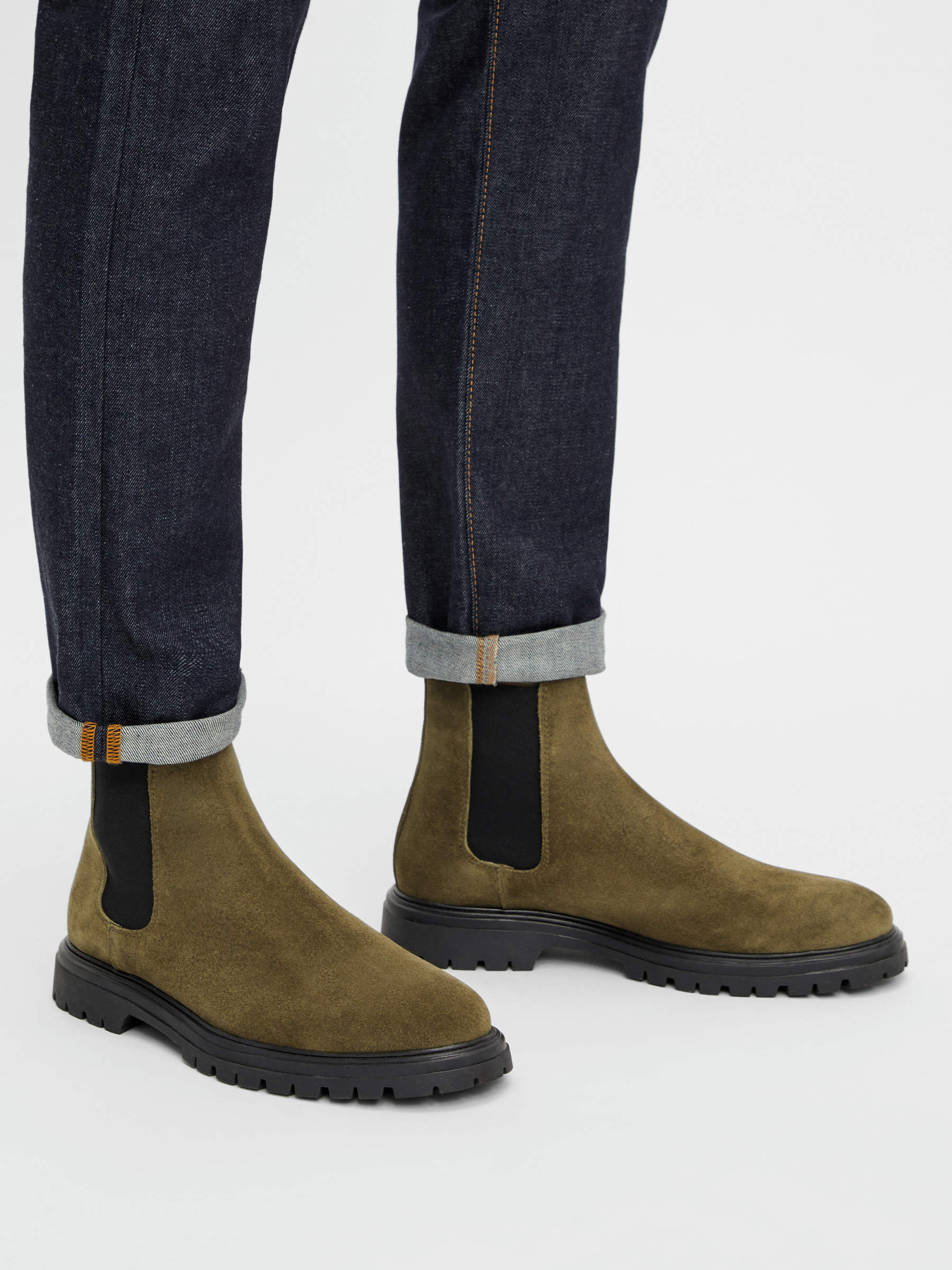 Chelsea boots hot sale olive green