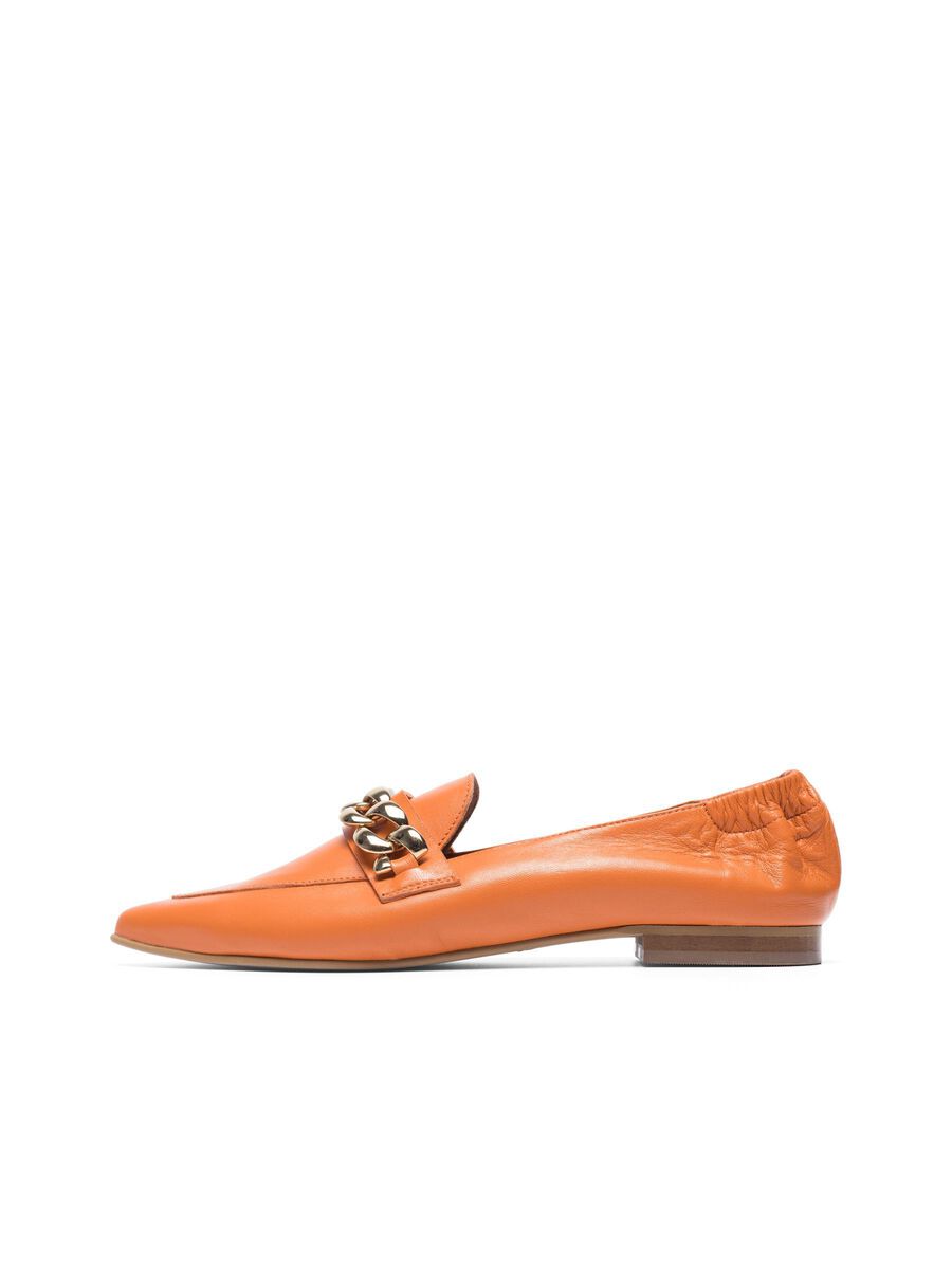 Bianco BIATRACEY LEATHER LOAFERS, Orange, highres - 92550529_Orange_001.jpg