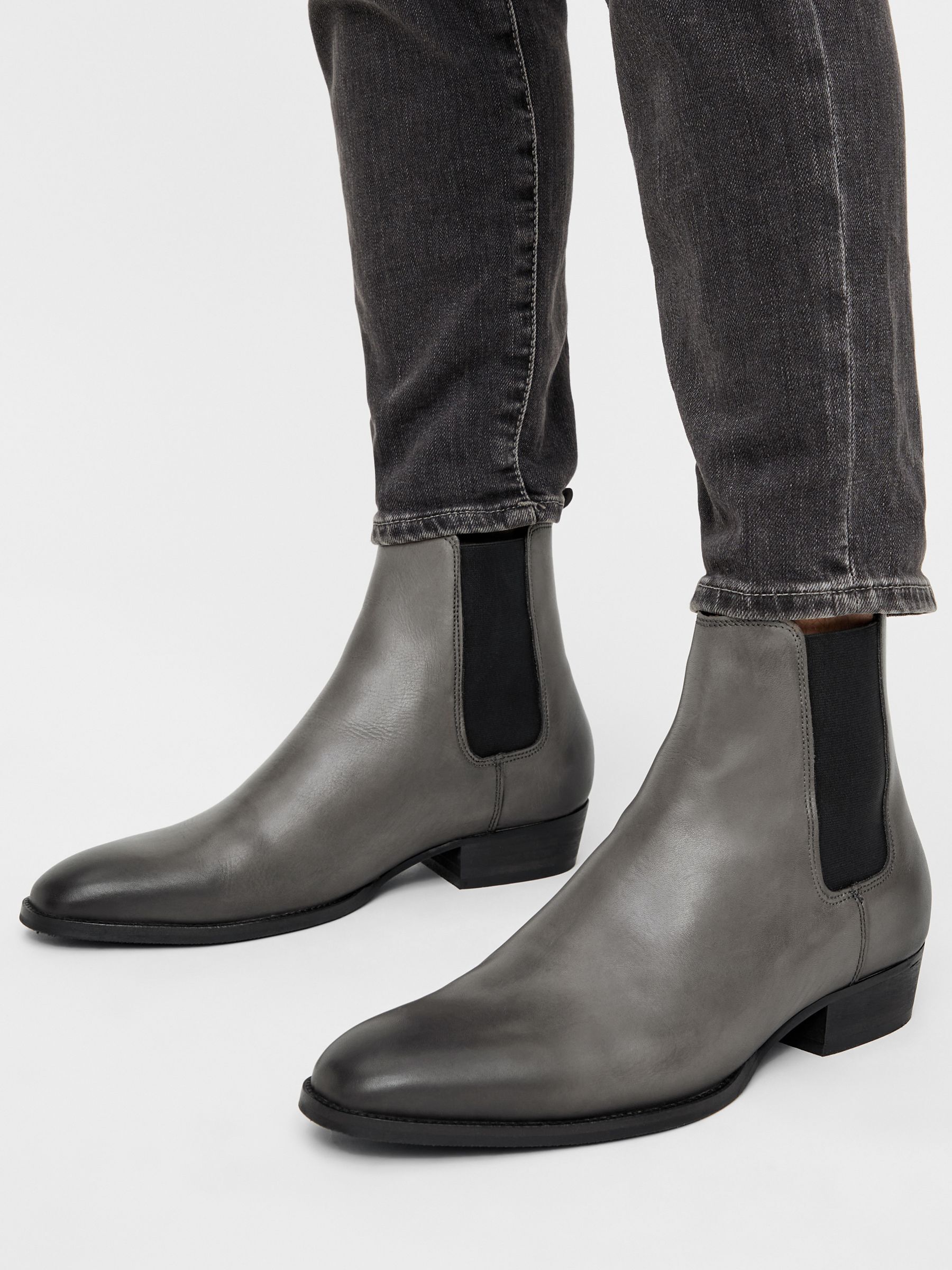 Light grey sales chelsea boots