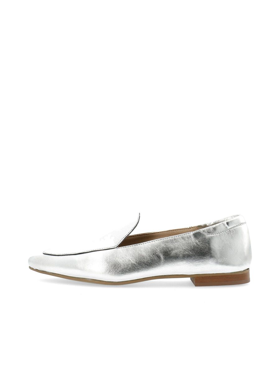 Bianco BIATRACEY LEATHER LOAFERS, Silver, highres - 11251156_Silver_001.jpg