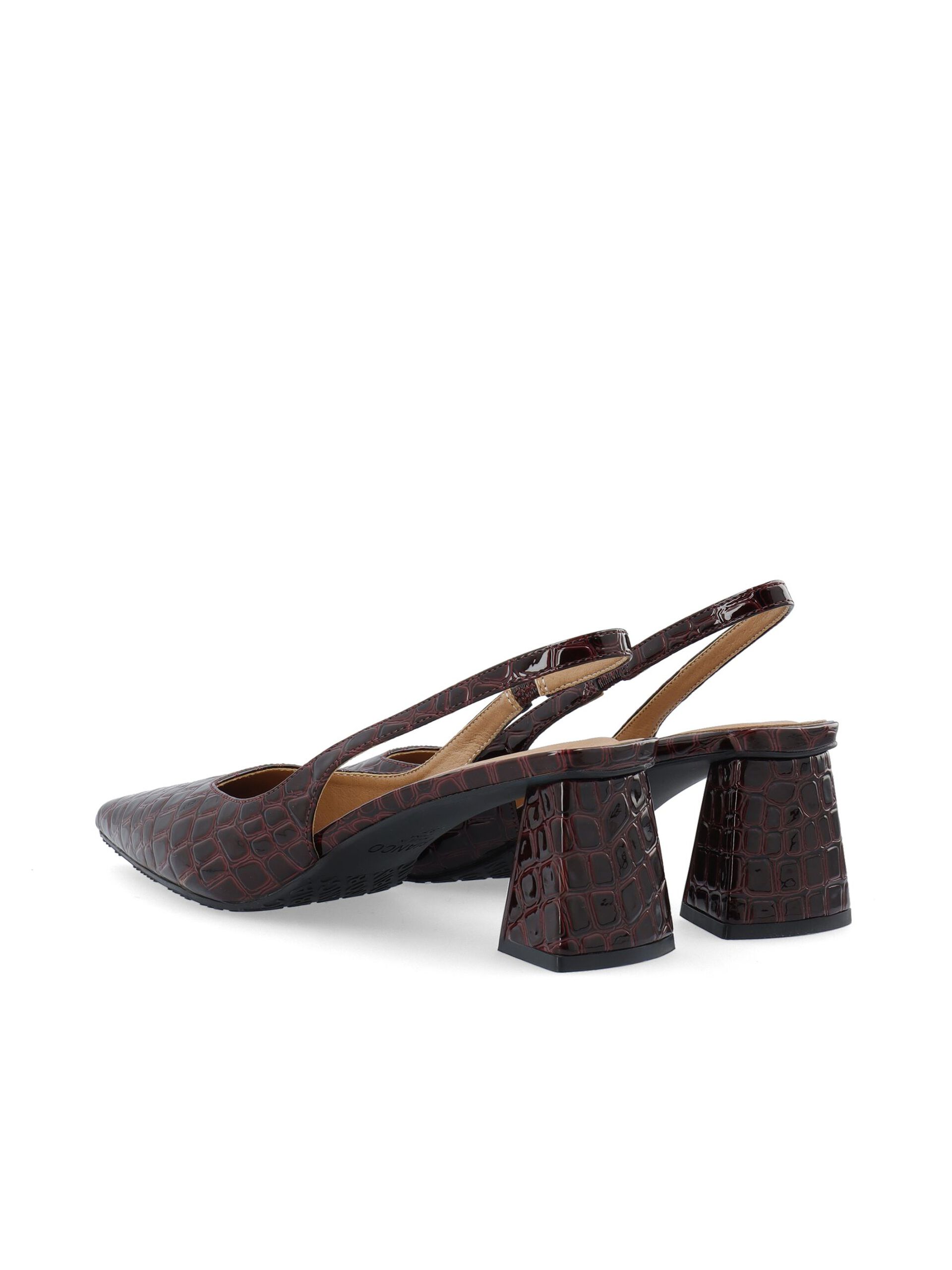 Carousel image - BIAMARALYN SLINGBACKS, BurgundyCrocoPatent | 5