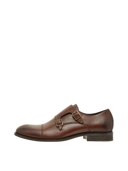 Bianco BIABYRON MONK STRAP SHOES, Dark Brown, highres - 12520009_DarkBrown_001.jpg