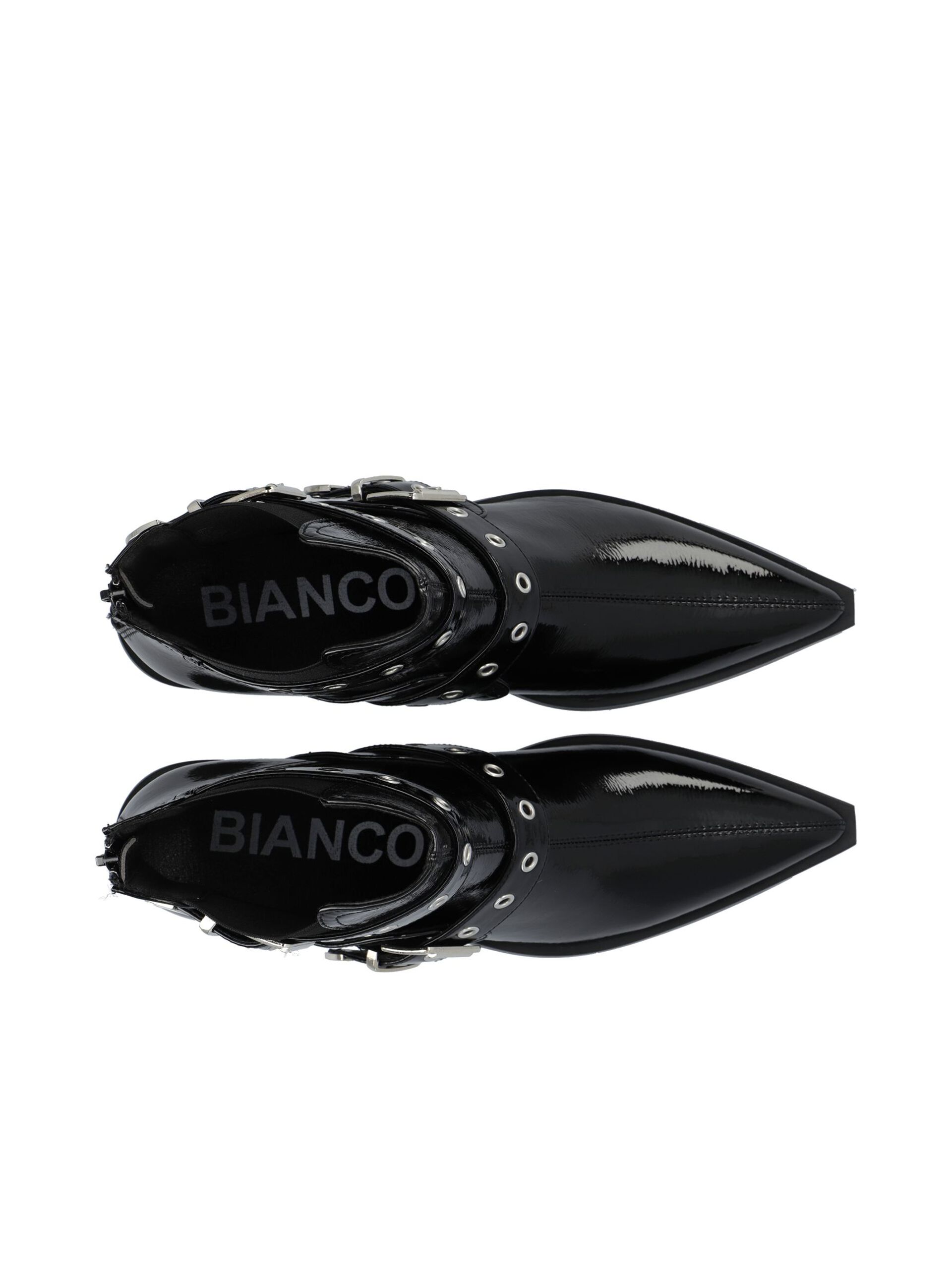 Carousel image - BIABLAKE STIEFELETTEN MIT SCHNALLEN, BlackPatent | 4