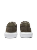 Bianco SNEAKERS IN PELLE SCAMOSCIATA, Olive, highres - 12640001_Olive_003.jpg