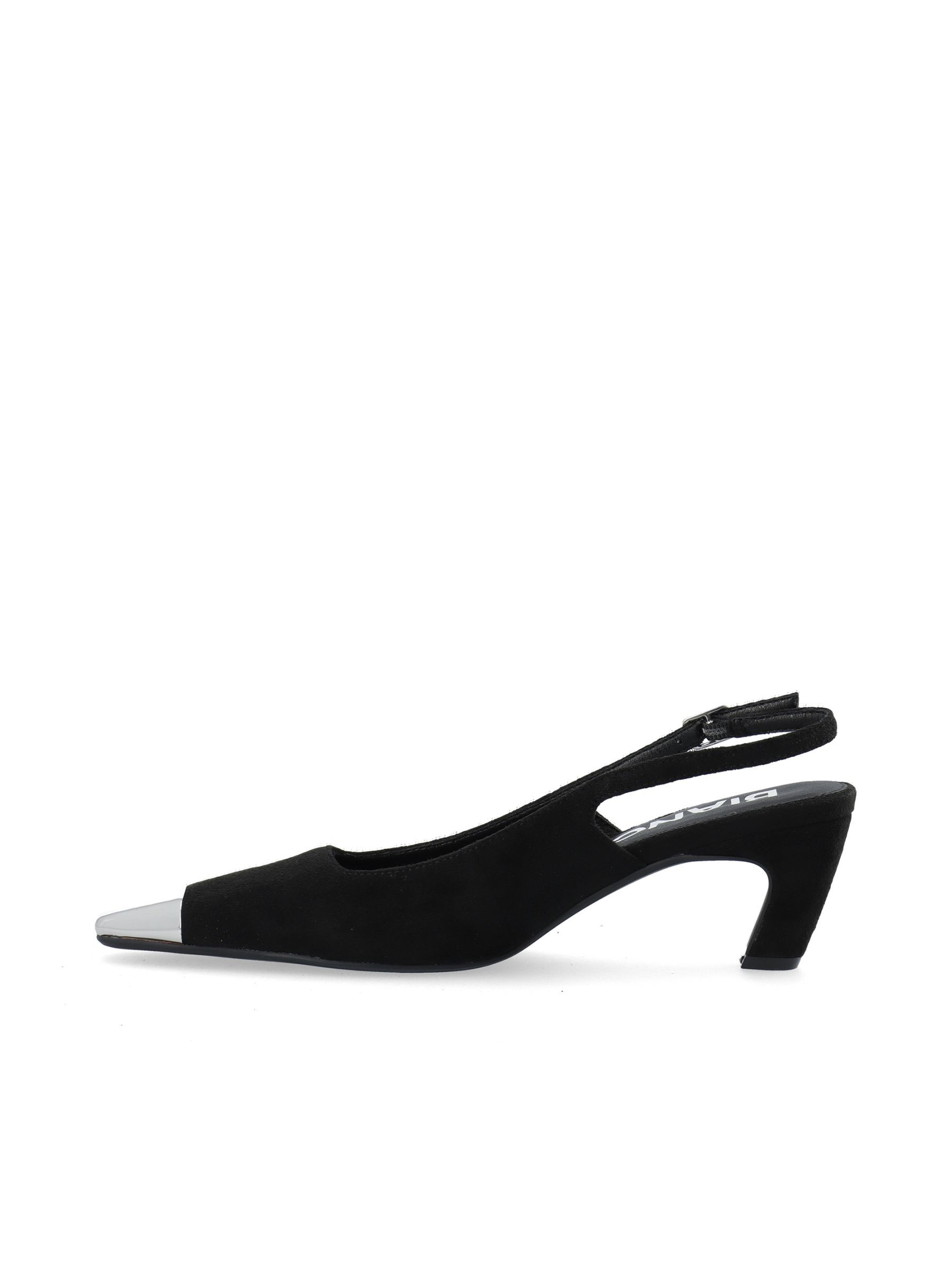 Black and white slingback heels sales