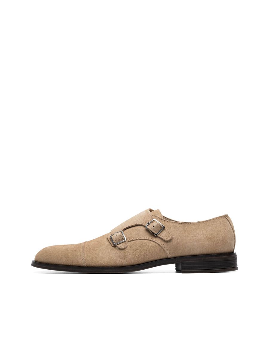 Bianco BIABYRON MONK STRAP SHOES, Tan, highres - 12520152_Tan_001.jpg