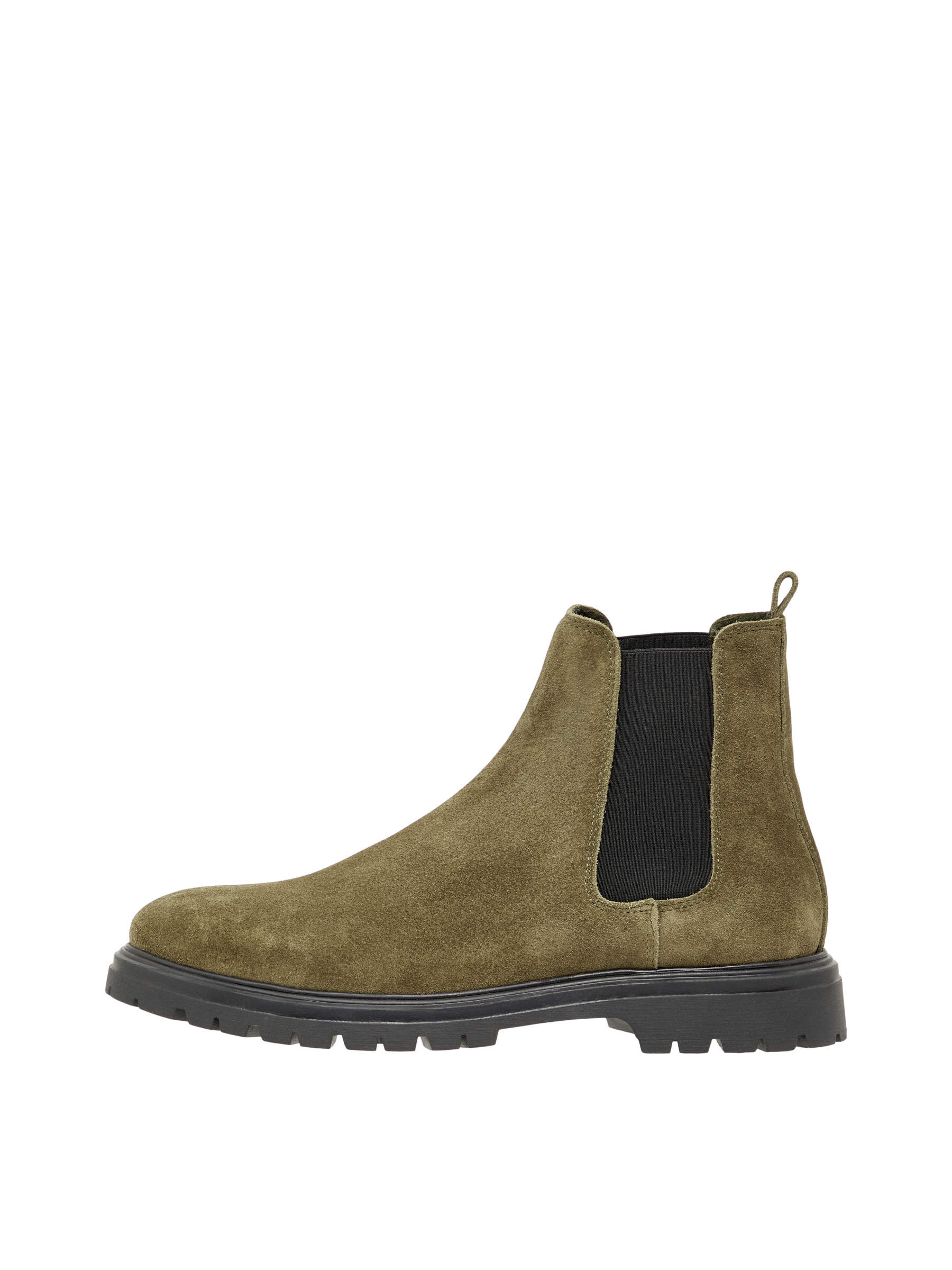 Olive green chelsea boots mens hot sale