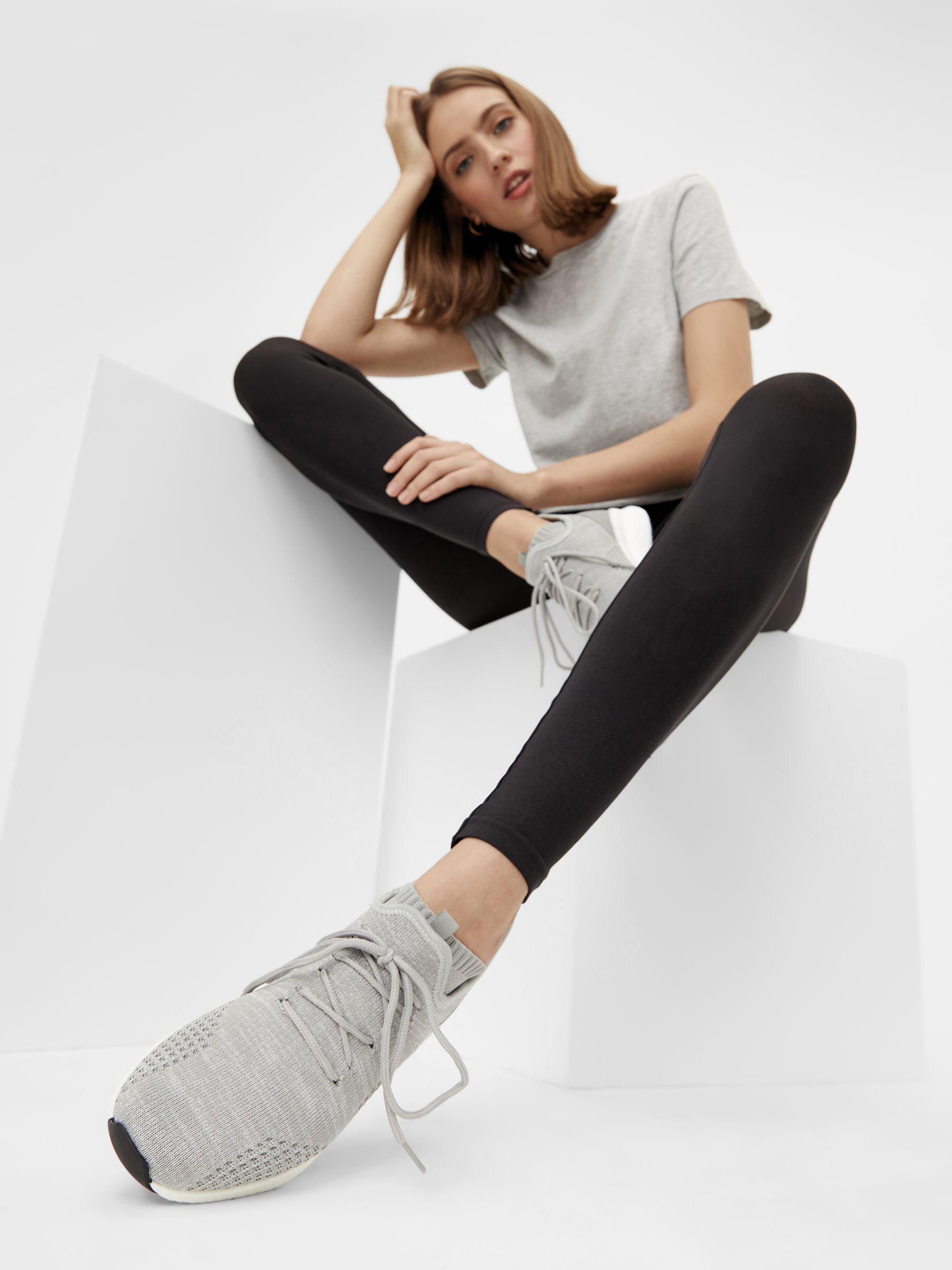 Knit sneakers bianco outlet