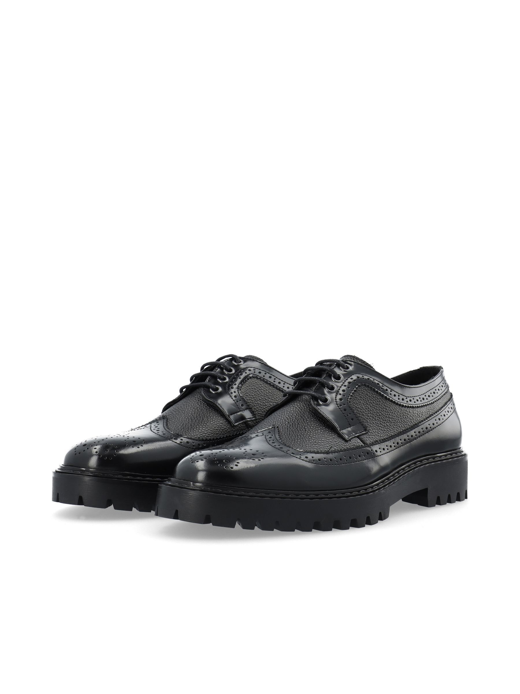 Black BIADAVID BROGUES Bianco