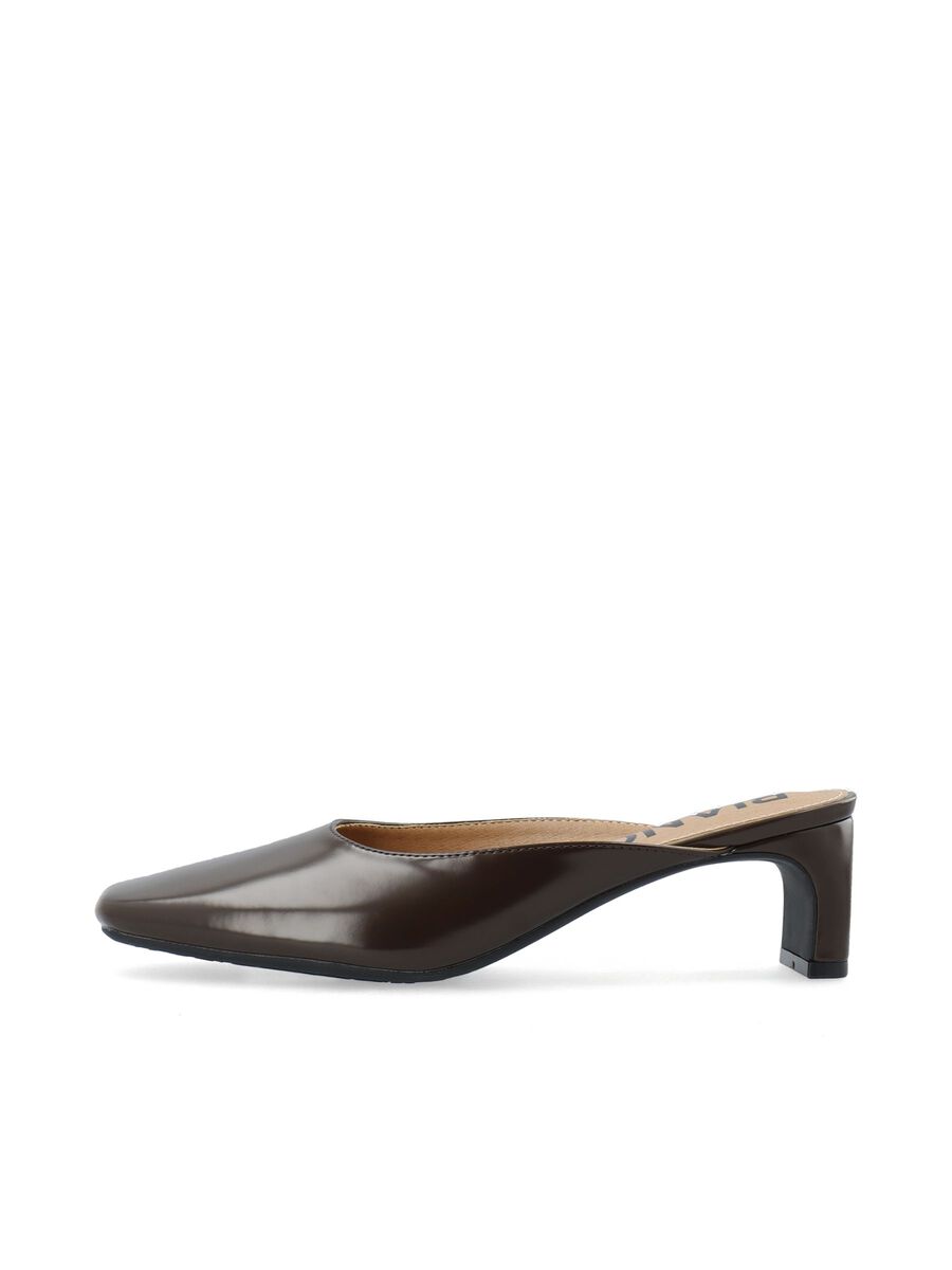 Biacameron square block heel mules, colour: brown polido