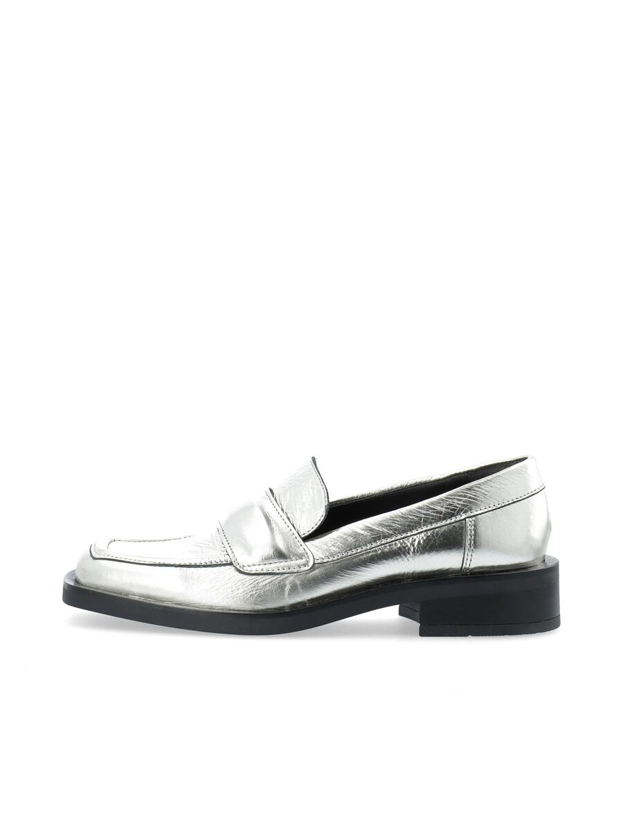 Bianco BIASOFIE LEATHER LOAFERS, Silver, highres - 11251308_Silver_001.jpg