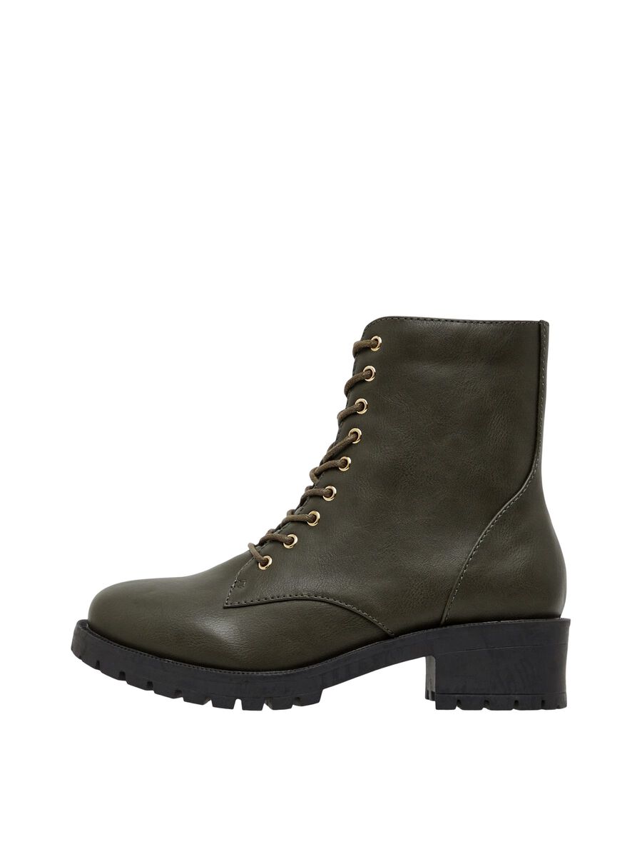 Bianco BIACLAIRE BOOTS MED LISSER, Khaki, highres - 92650329_Khaki_001.jpg