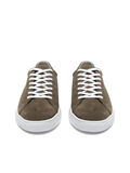 Bianco SNEAKERS IN PELLE SCAMOSCIATA, Olive, highres - 12640001_Olive_005.jpg