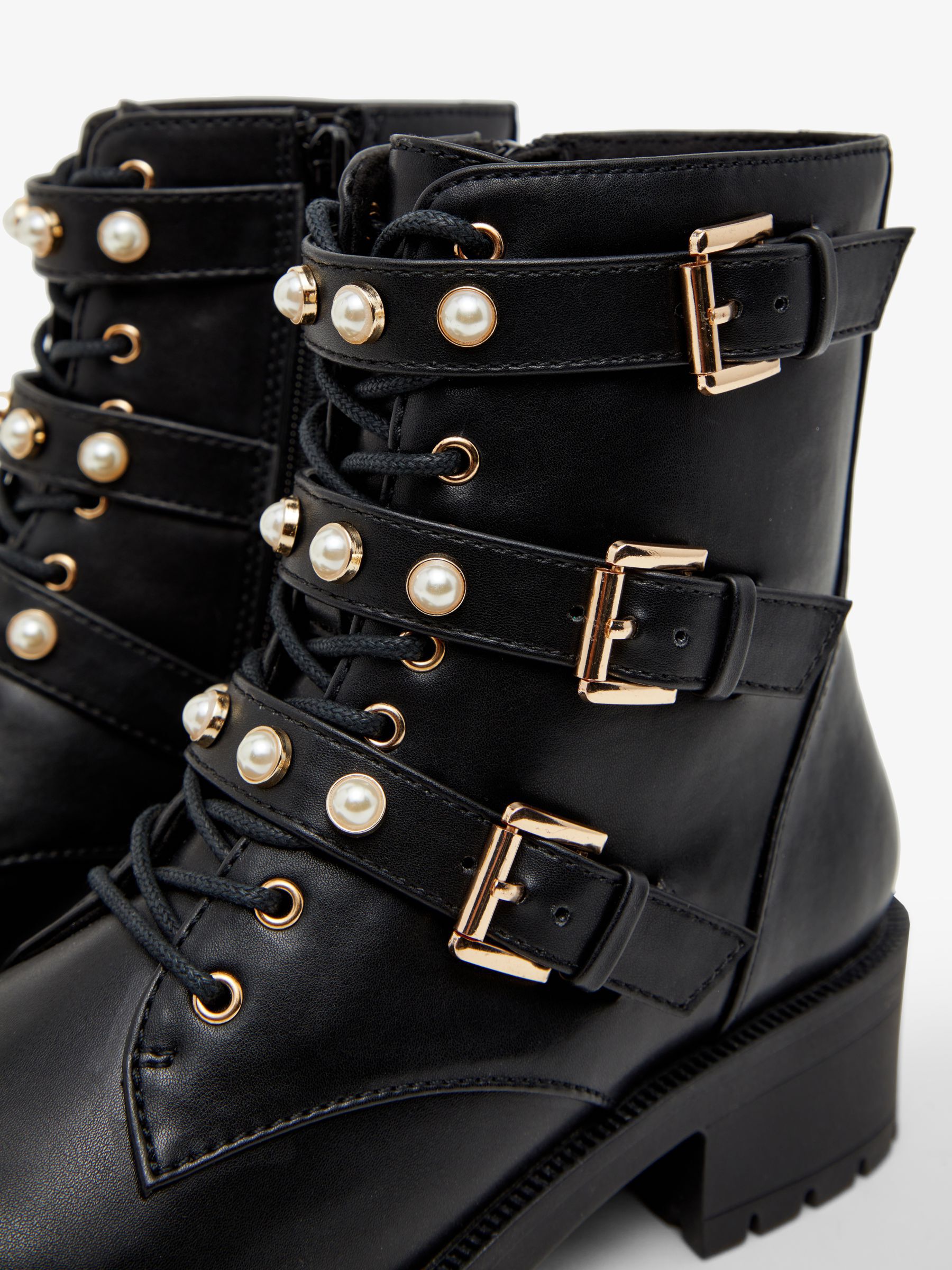 Biapearl biker boots Bianco