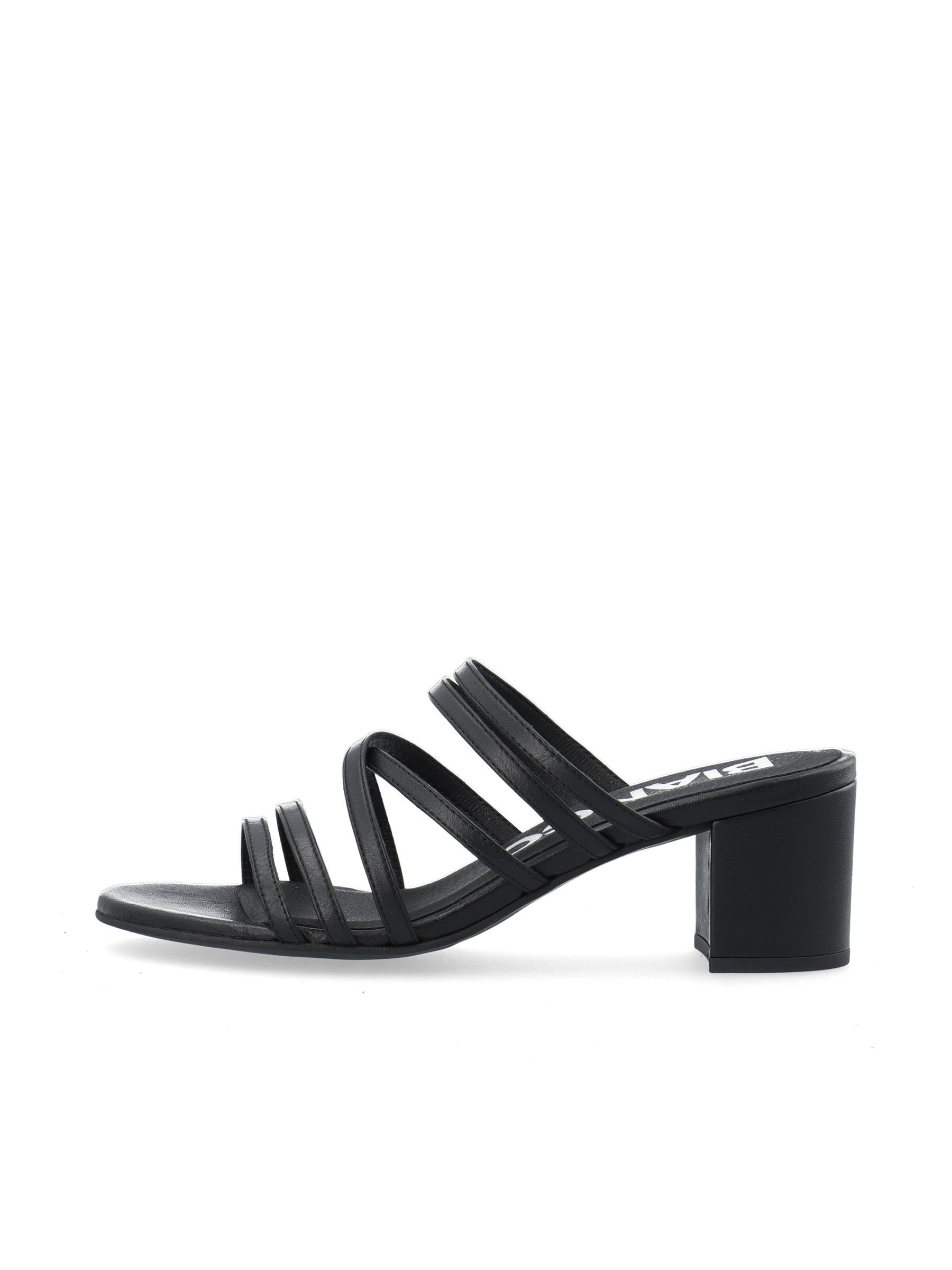 Black strap mules new arrivals
