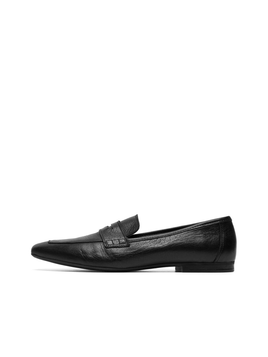 Bianco BIALILLY LEATHER LOAFERS, Black, highres - 11250496_Black_001.jpg