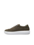 Bianco SNEAKERS IN PELLE SCAMOSCIATA, Olive, highres - 12640001_Olive_001.jpg