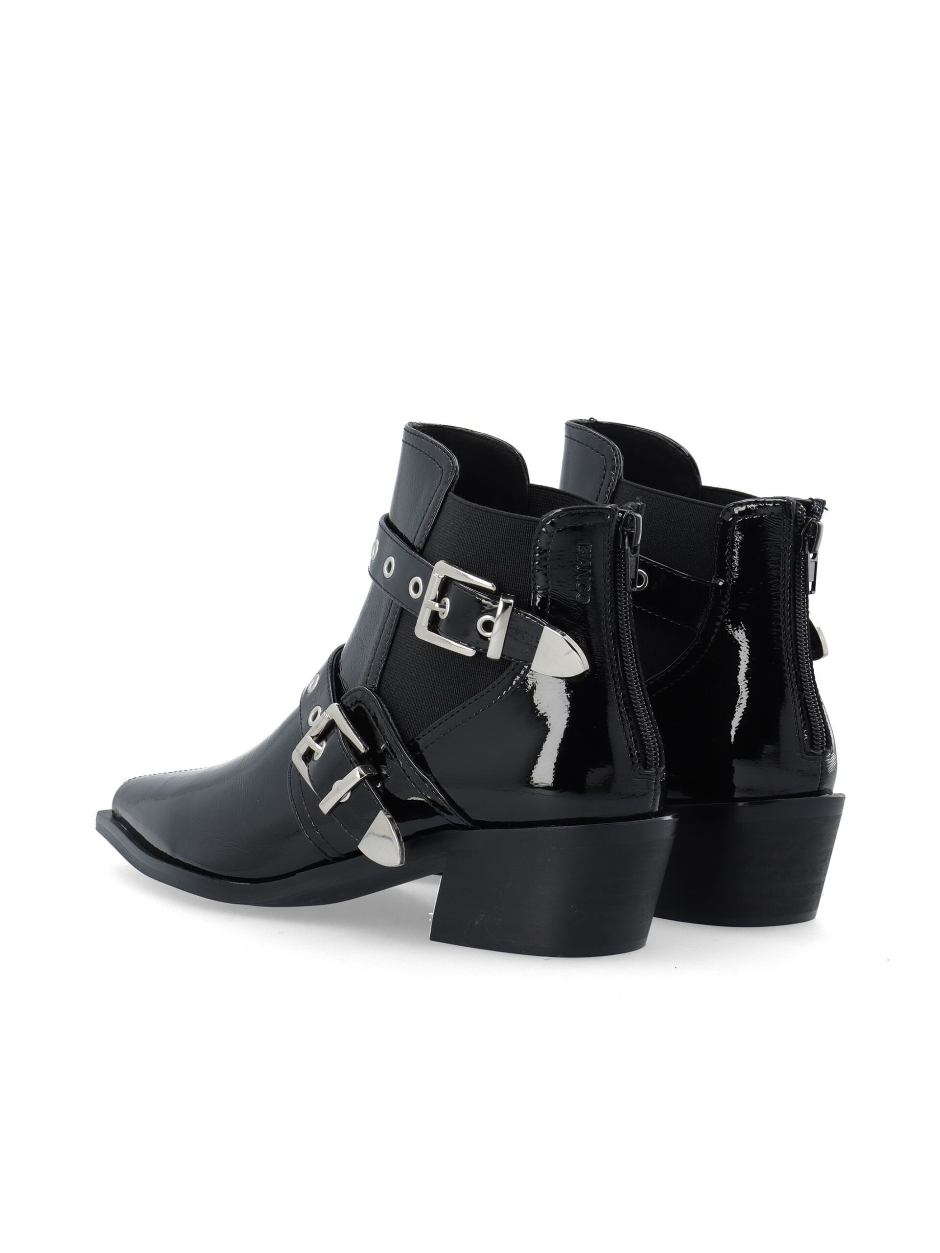 Carousel image - BIABLAKE STIEFELETTEN MIT SCHNALLEN, BlackPatent | 5