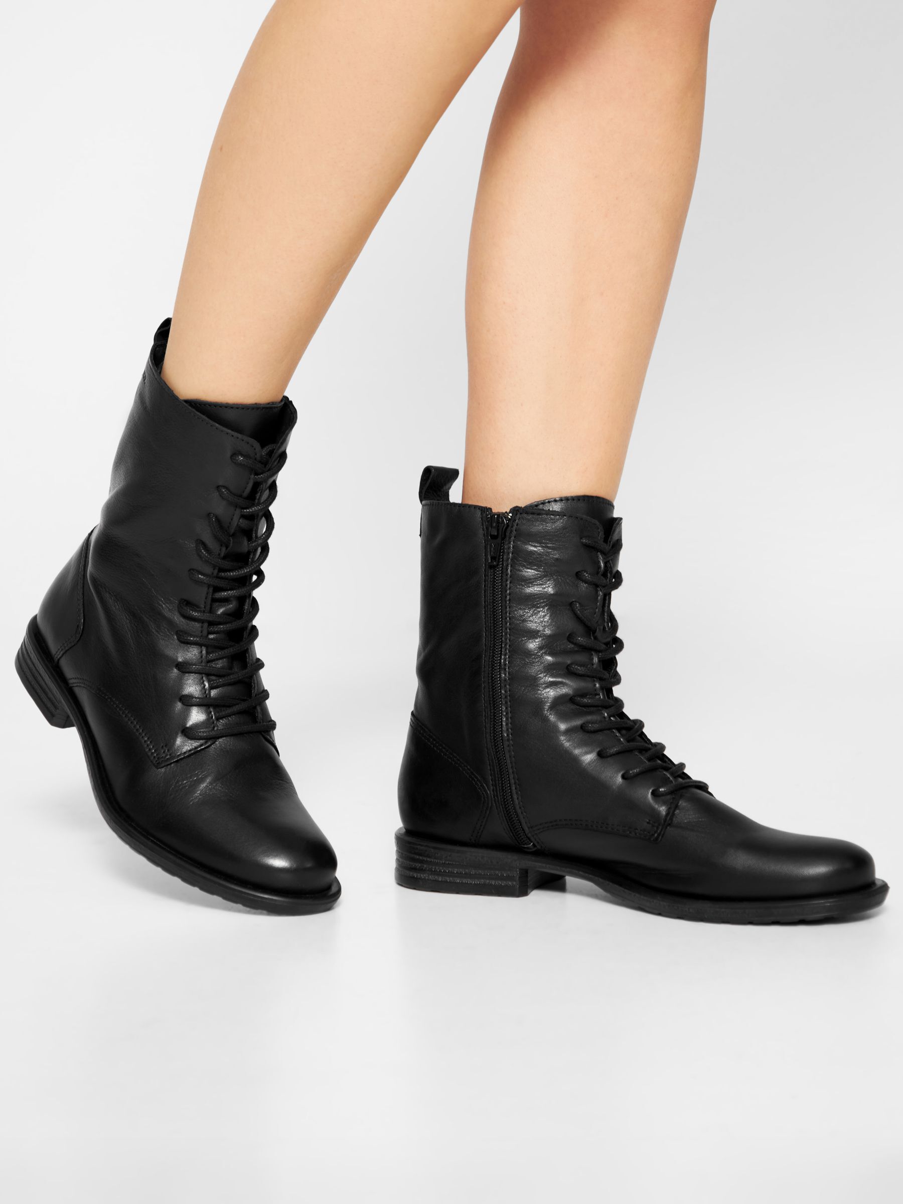 Bianco laced sales up boot