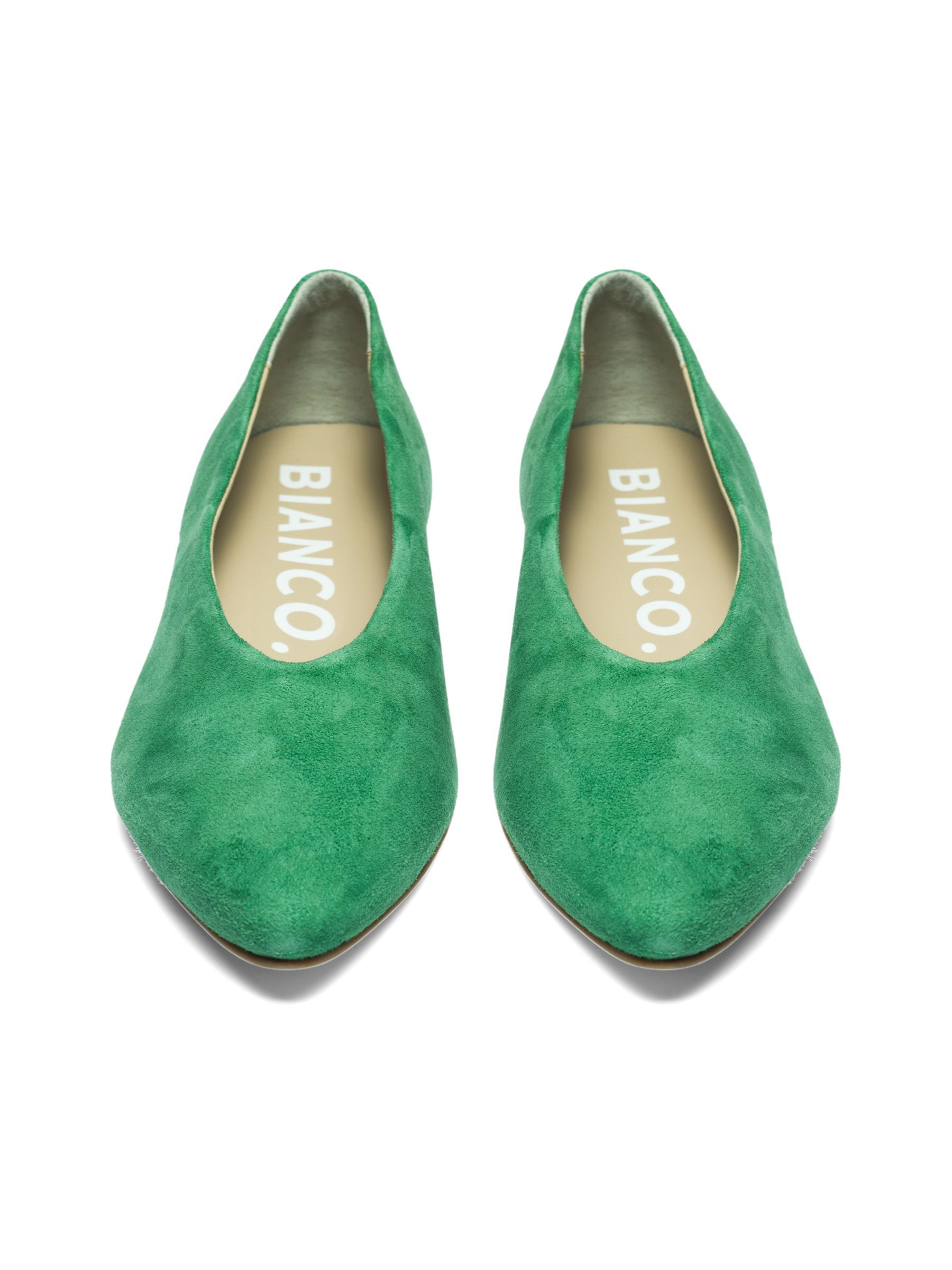 Flat shoes green top