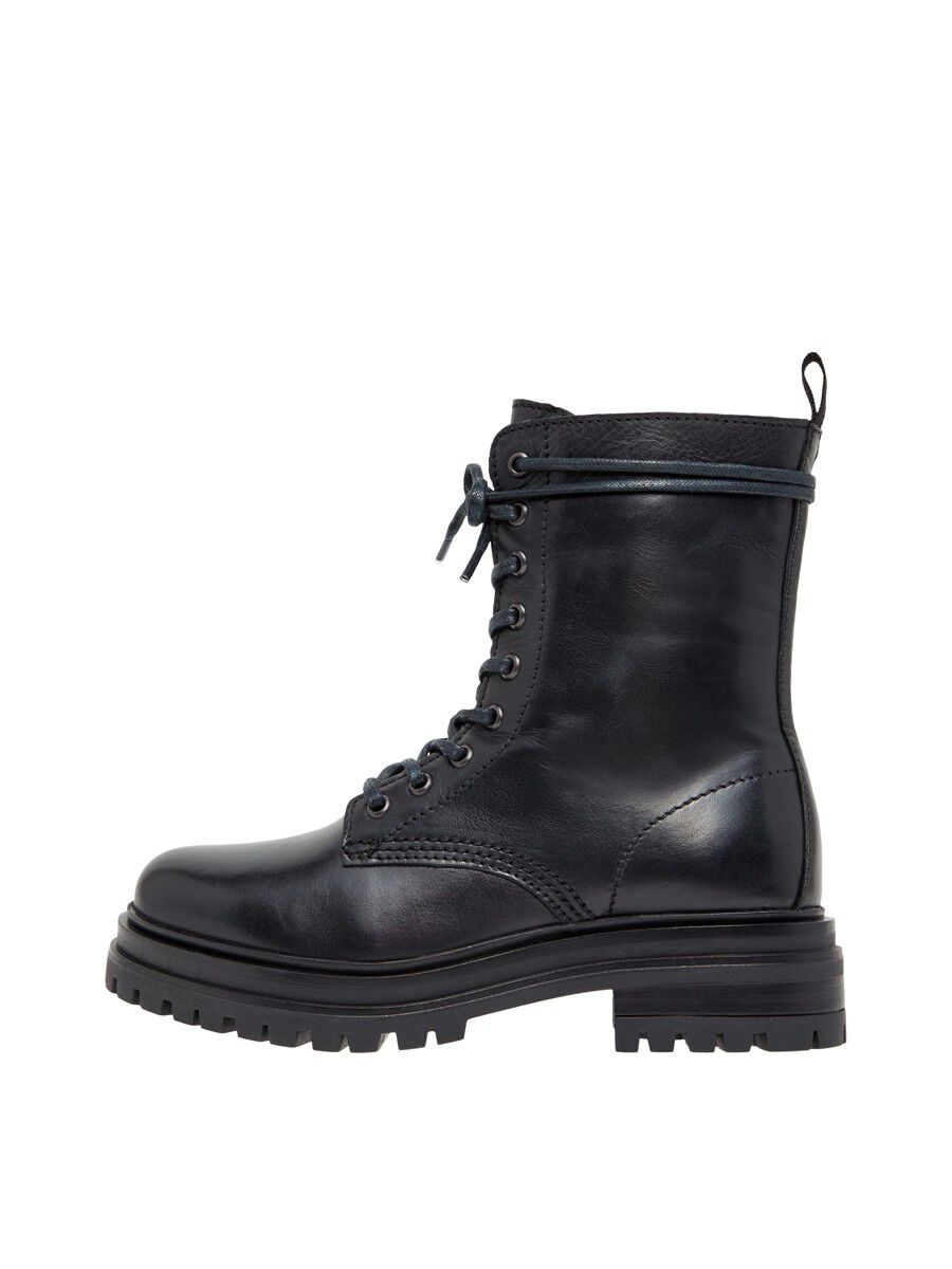 Bianco BOTAS CON CIERRE DE CORDONES, Black, highres - 92650627_Black_001.jpg