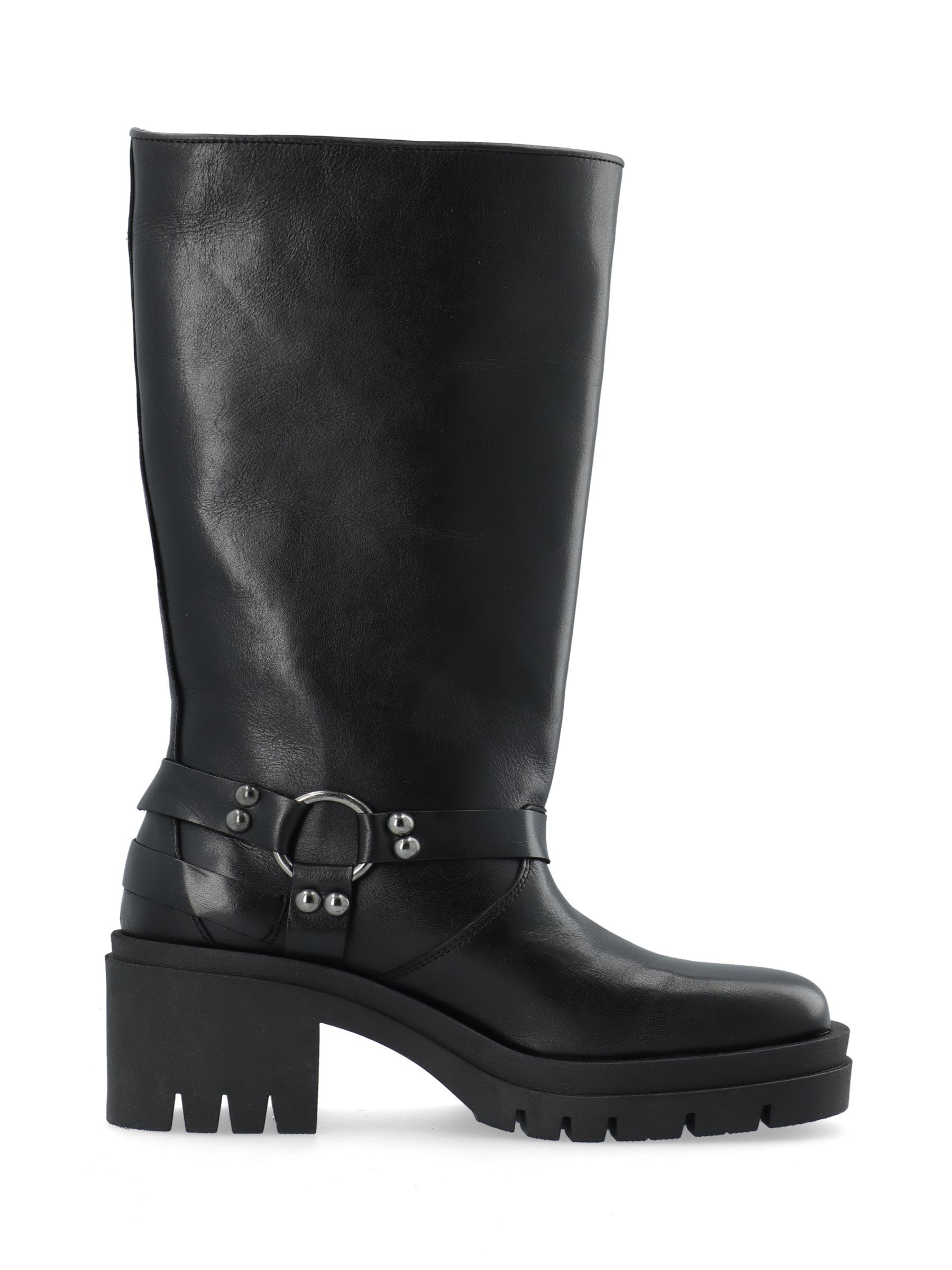 Biker boots platform discount