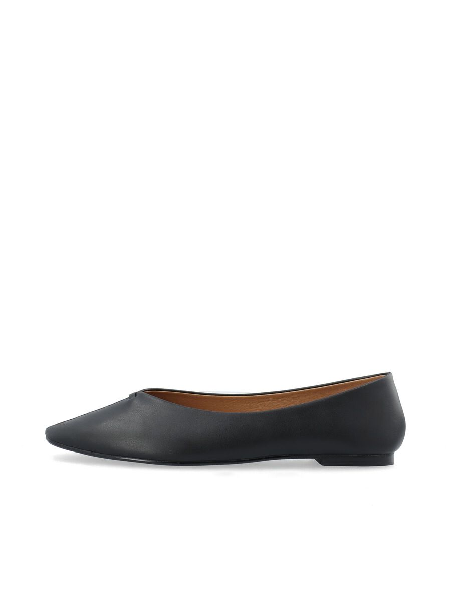 Carousel image 1 BIAROSI SQUARE TOE BALLET FLATS, Black