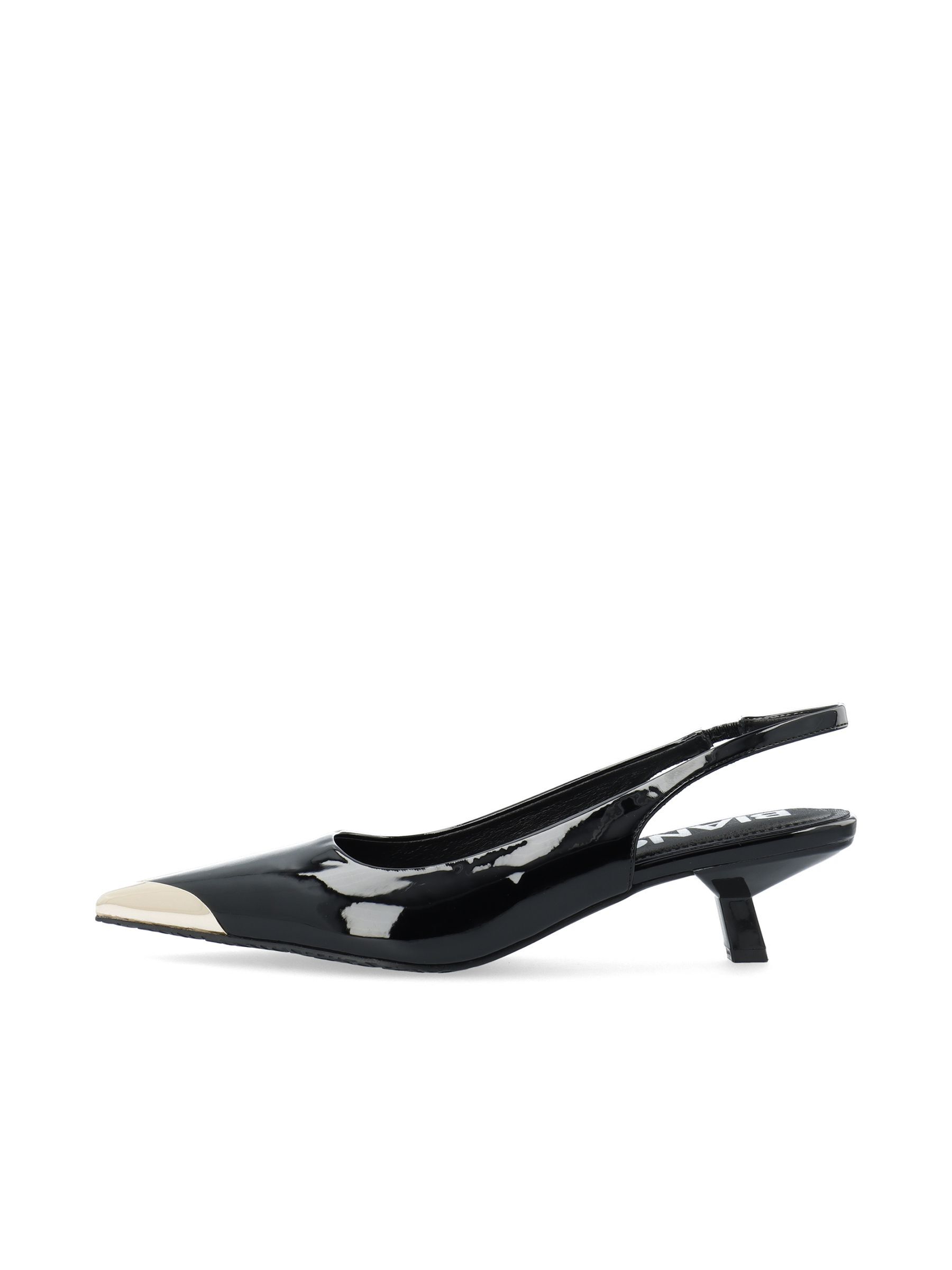 Black and white slingback heels cheap