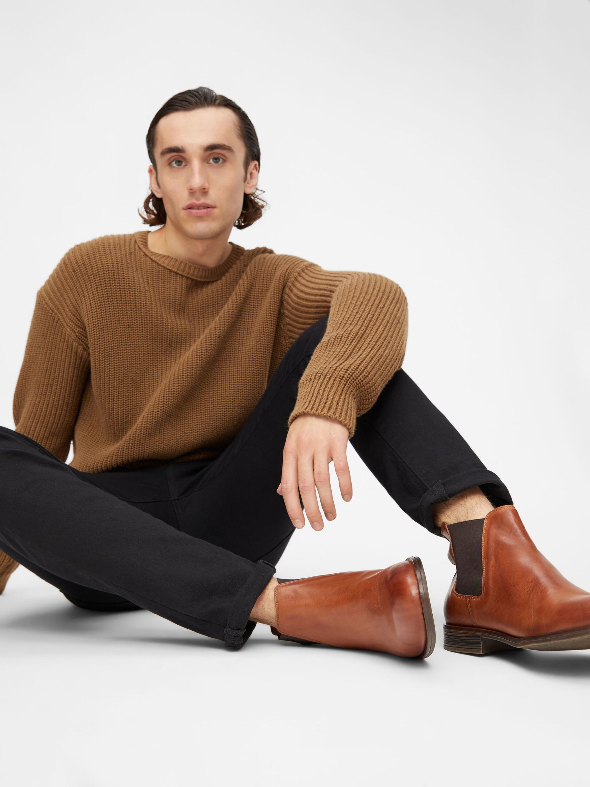 Carousel image - BIABYRON LEATHER BOOTS, Brandy | 5