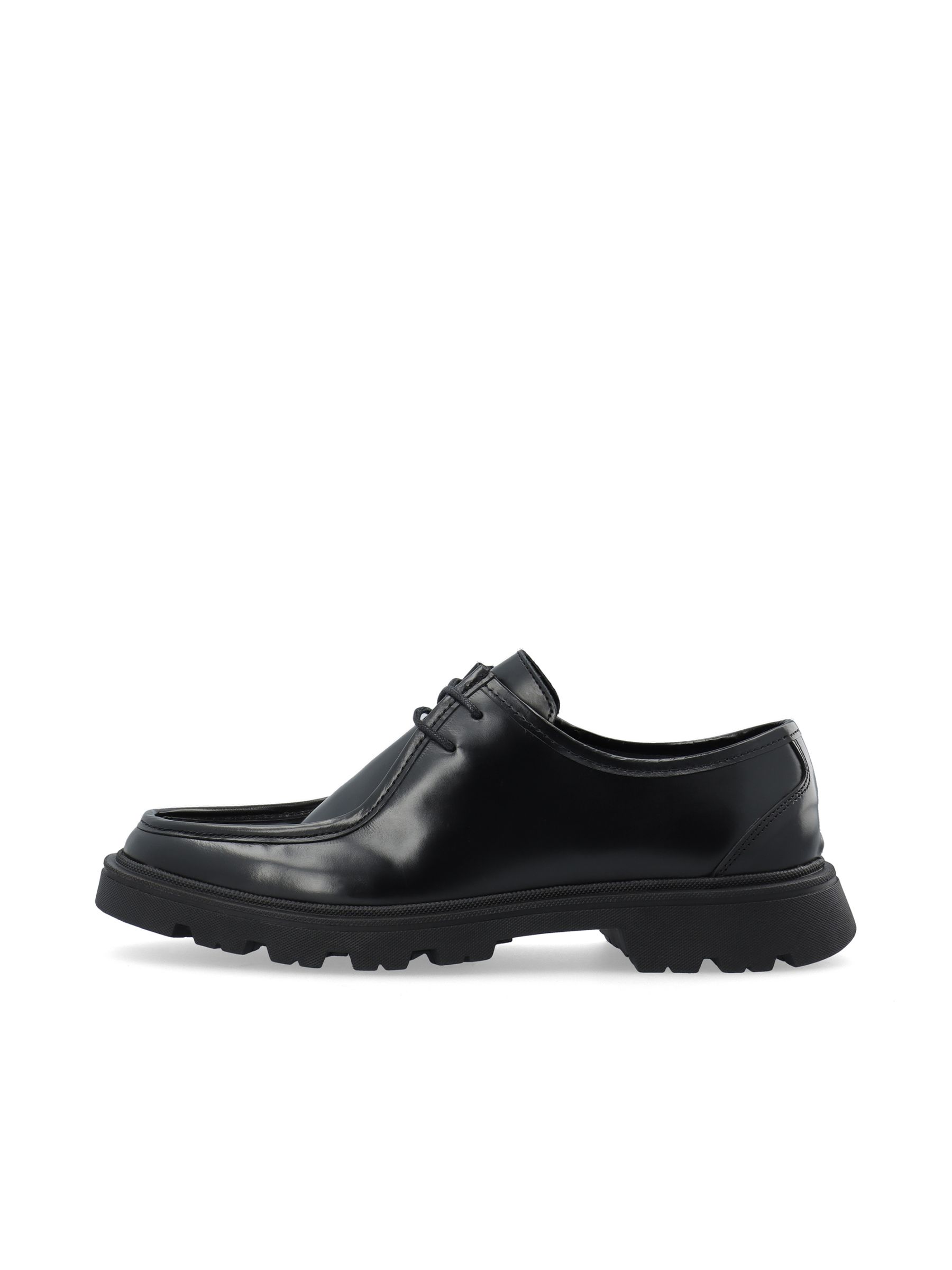 MANO BLANCO ブラック フラットシューズ 36 Biasharp moc-toe shoes | Bianco
